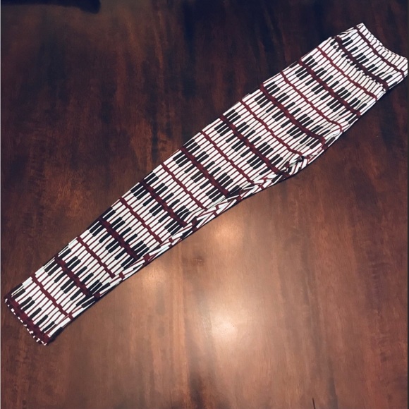 LULAROE piano keys stretchy leggings OS S M L XL - Picture 3 of 4